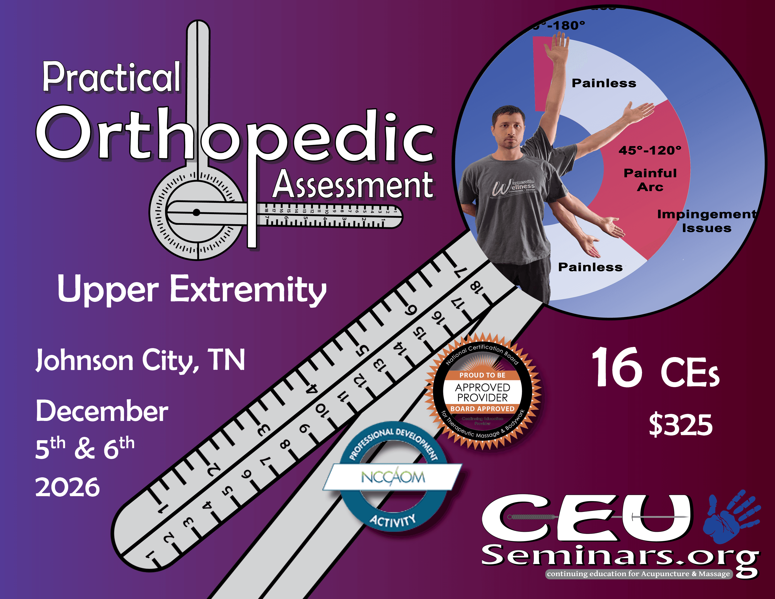 Practical Orthopedic Assessment: Upper Extremity With Nate Novgrod (16 CEs) - December 5-6, 2026